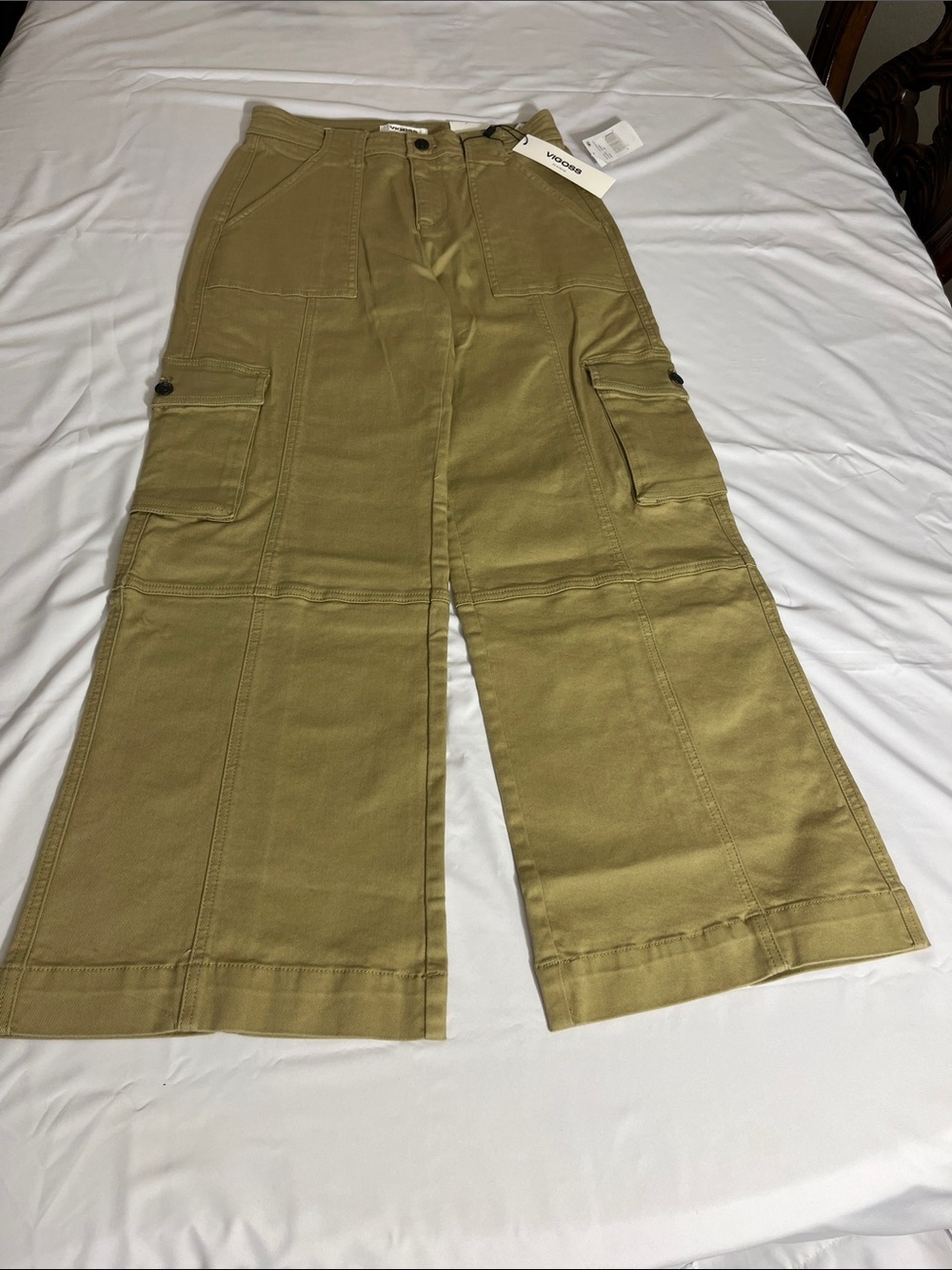 Vigoss Khaki Casual Pants with White Trim